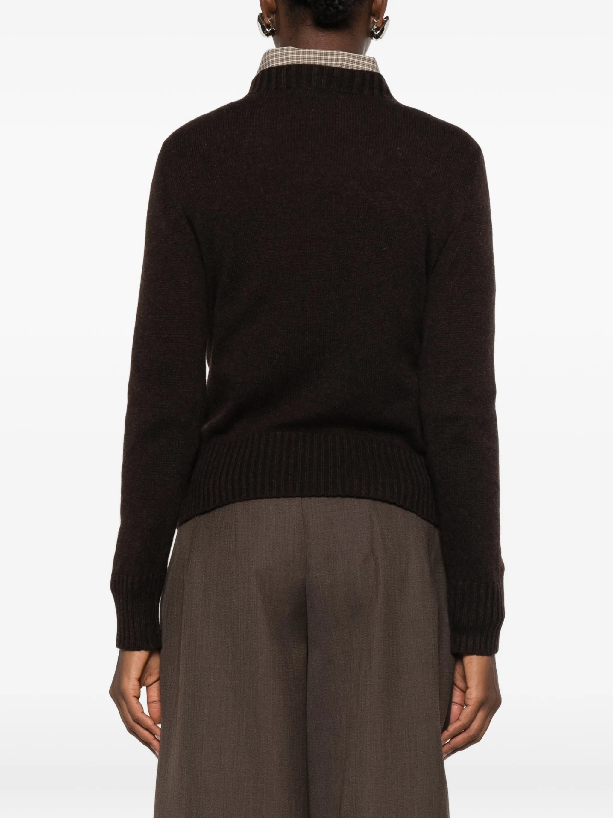 Aragona Aragona Ribbed-trim Sweater, view 2