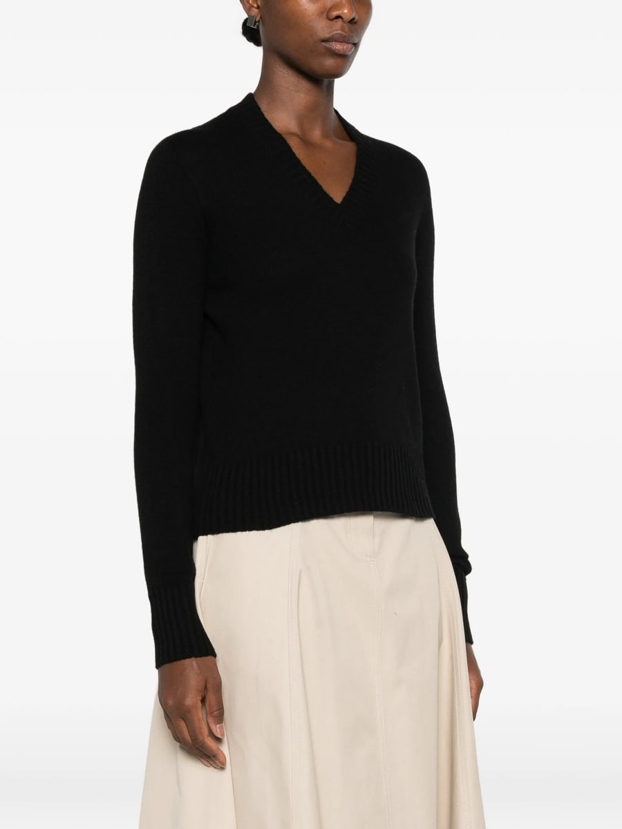 Aragona Aragona V-neck Ribbed-trim Sweater, view 2