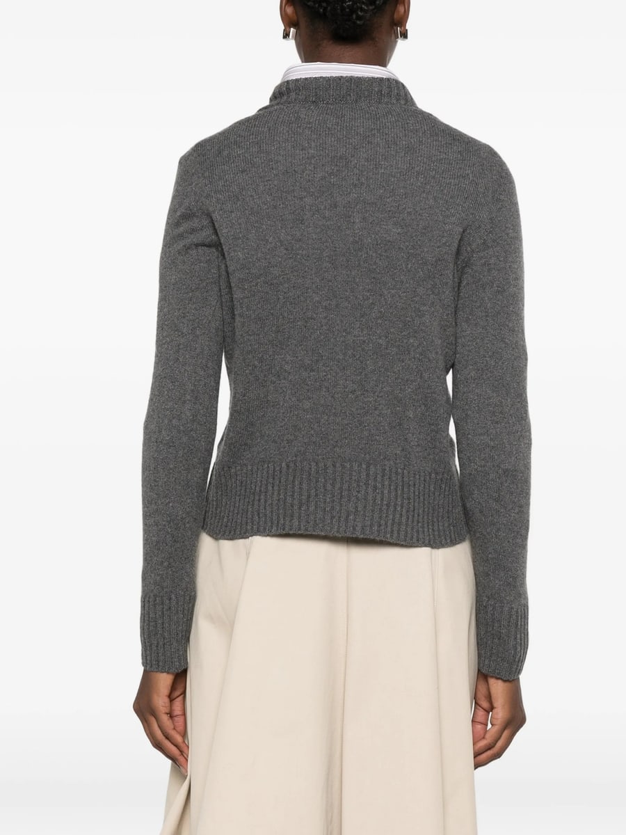 Aragona Aragona V-neck Ribbed-trim Sweater, view 3