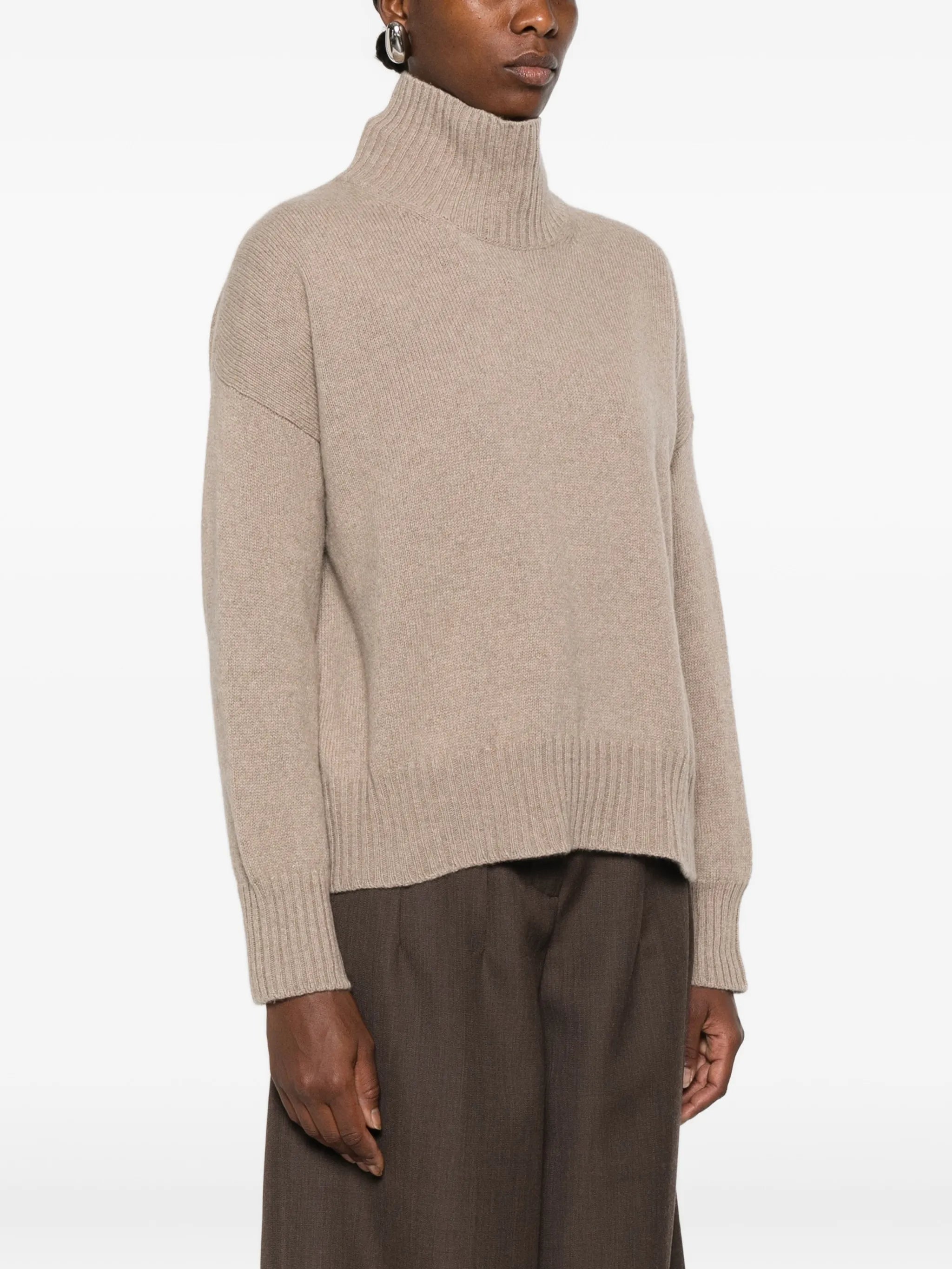 Aragona Aragona Turtleneck Ribbed-trim Sweater, view 2