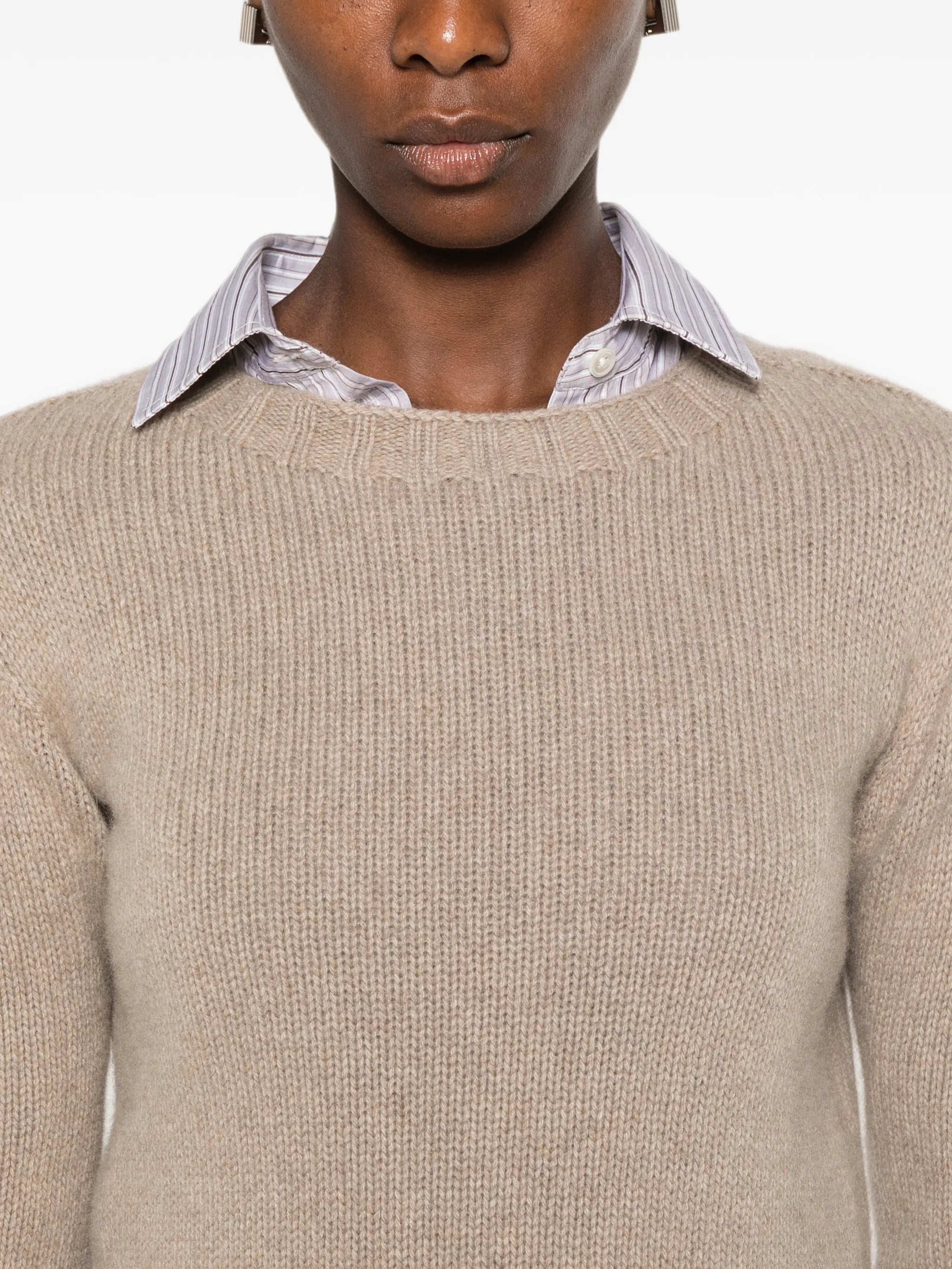 Aragona Aragona Long-sleeve Ribbed-knit Sweater, view 2