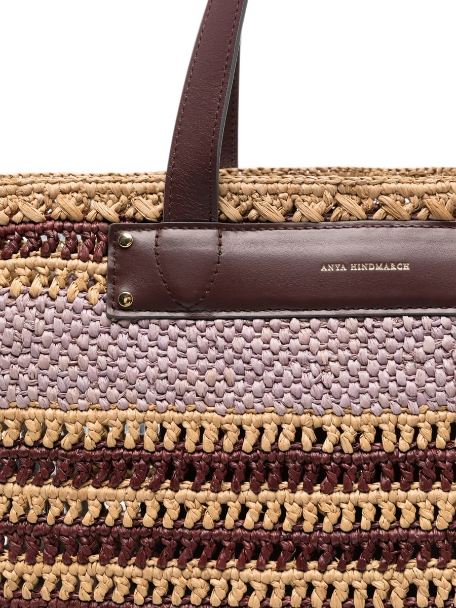 Anya Hindmarch Anya Hindmarch Logo-detail Striped Shoulder Bag, view 3