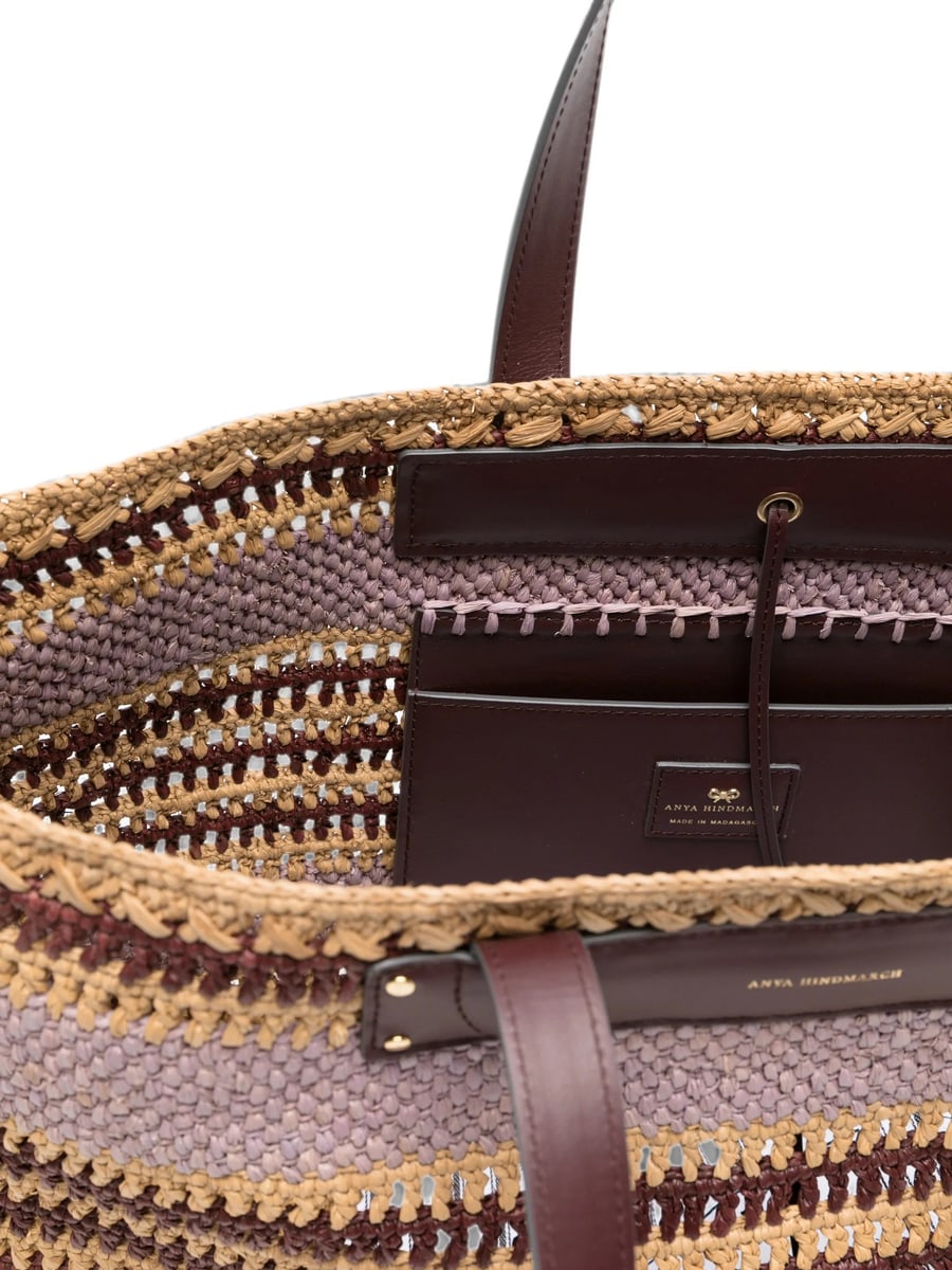 Anya Hindmarch Anya Hindmarch Logo-detail Striped Shoulder Bag, view 4