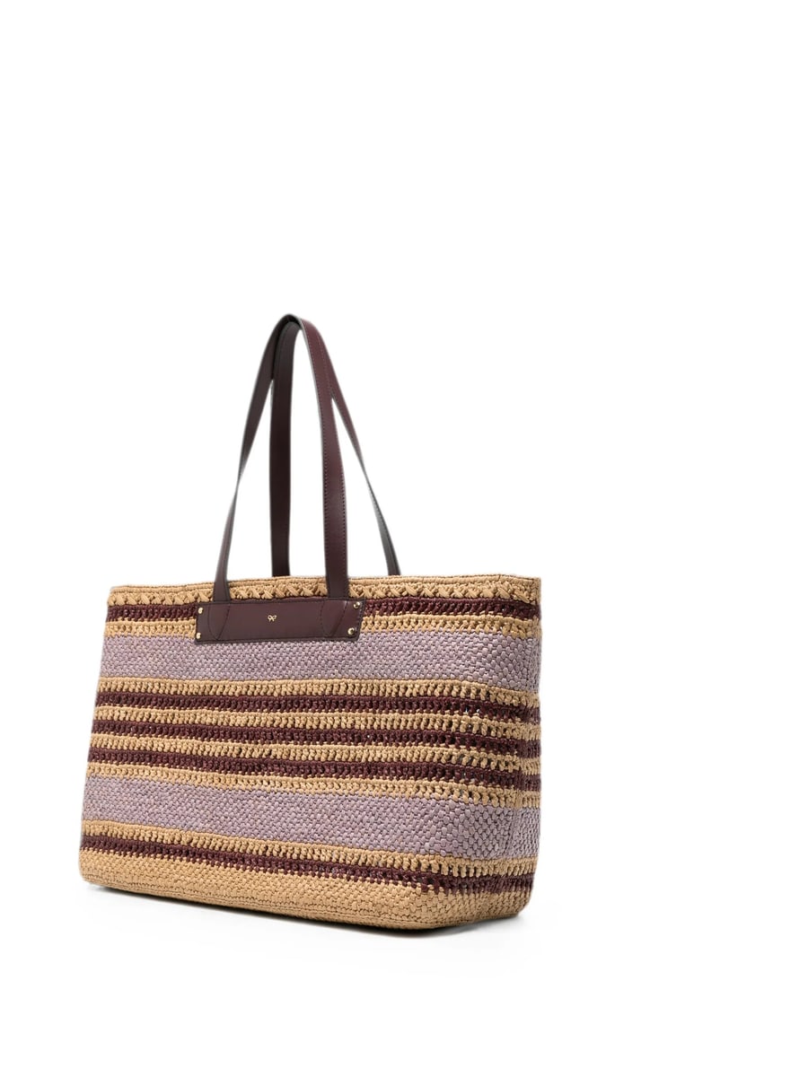 Anya Hindmarch Anya Hindmarch Logo-detail Striped Shoulder Bag, view 5