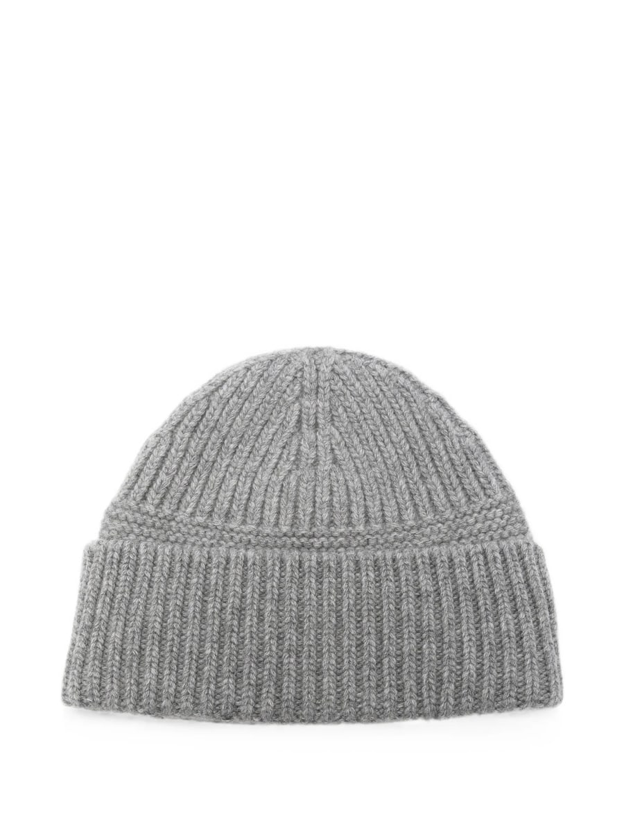 Miu Miu Miu Miu Logo-patch Ribbed-knit Wool Beanie, view 2