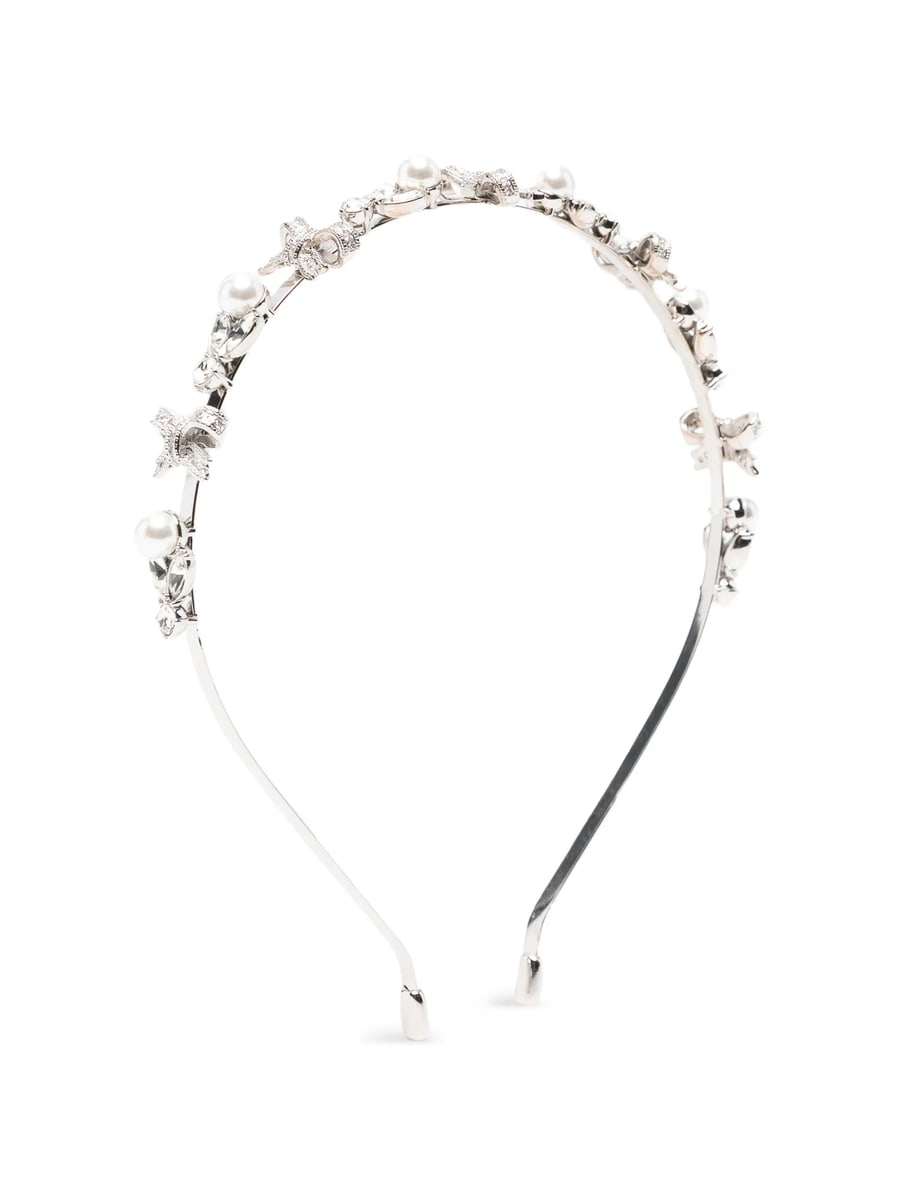self-portrait Self-portrait Bow-detail Crystal-embellished Headband