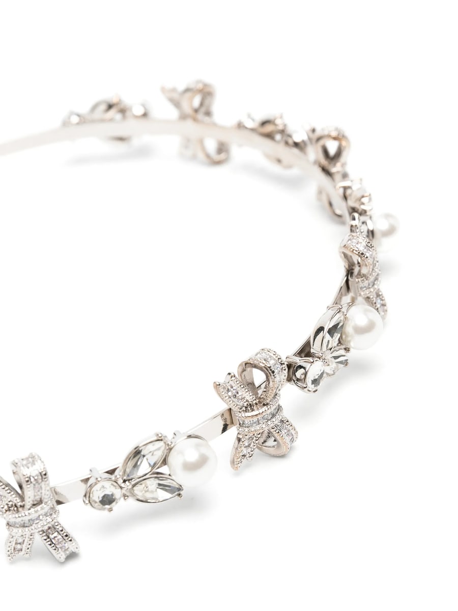 self-portrait Self-portrait Bow-detail Crystal-embellished Headband, view 2