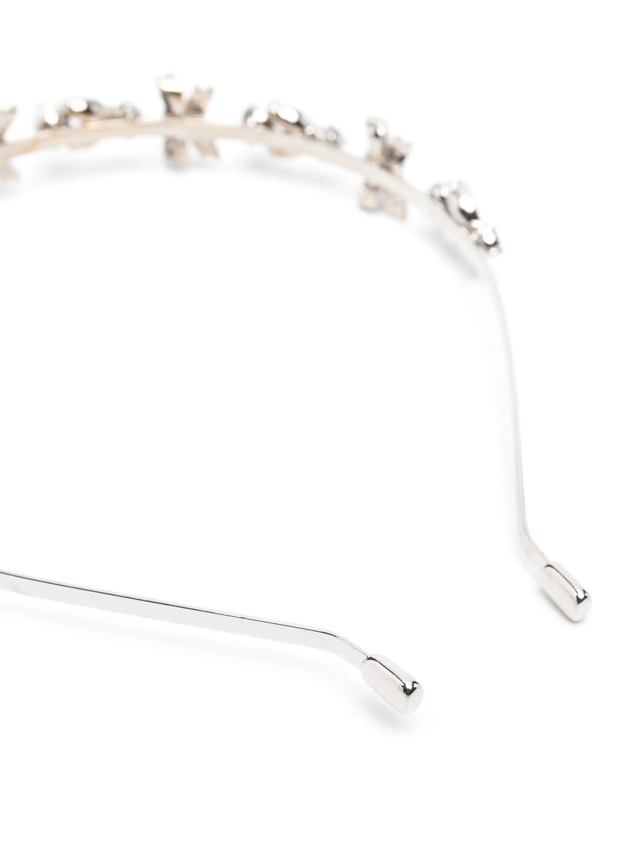 self-portrait Self-portrait Bow-detail Crystal-embellished Headband, view 3
