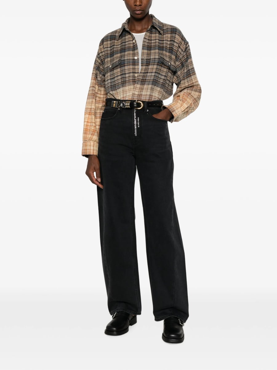 Alexander Wang Alexander Wang Logo-embellishment Buttoned Jeans, view 4