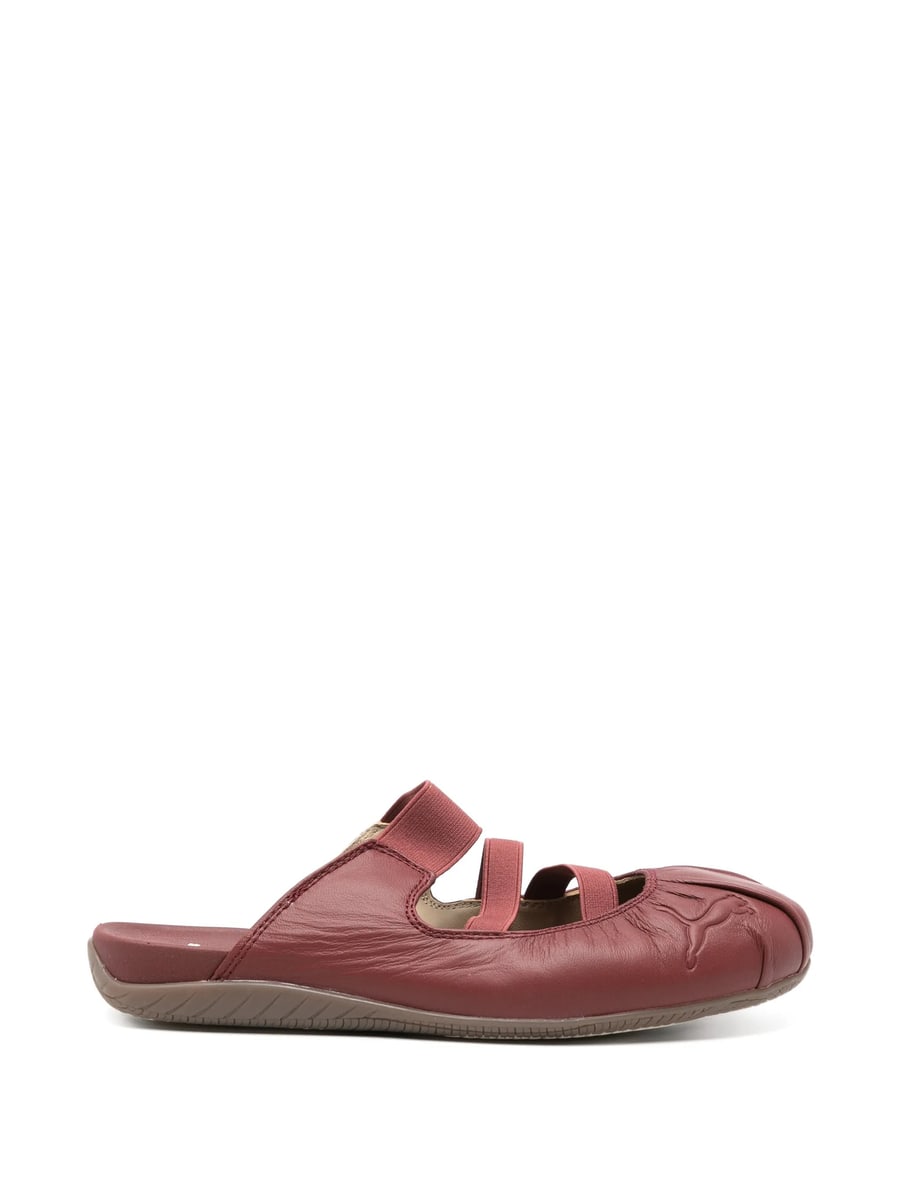 Puma Puma Speedcat Logo-embossed Leather Mules