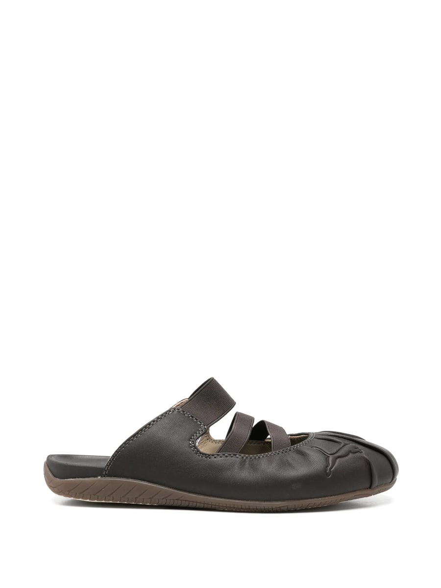 Puma Puma Speedcat Logo-embossed Leather Mules