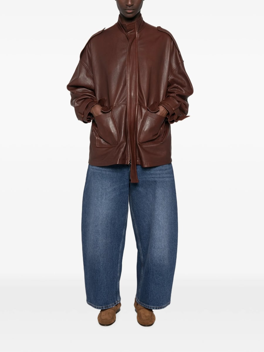 Giorgio Brato Giorgio Brato Leather Zip-up Jacket, view 3