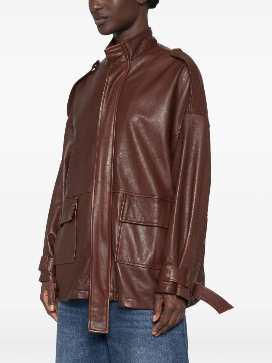 Giorgio Brato Giorgio Brato Leather Zip-up Jacket, view 4
