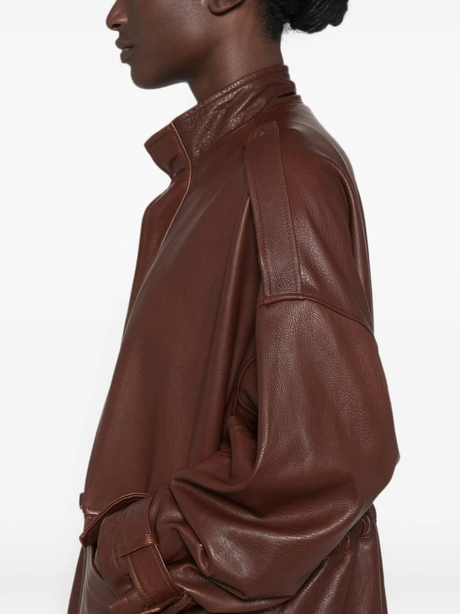 Giorgio Brato Giorgio Brato Leather Zip-up Jacket, view 5
