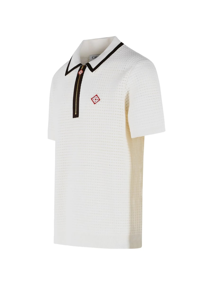 Casablanca Casablanca Waffle-stitch Wool Polo Shirt, view 2
