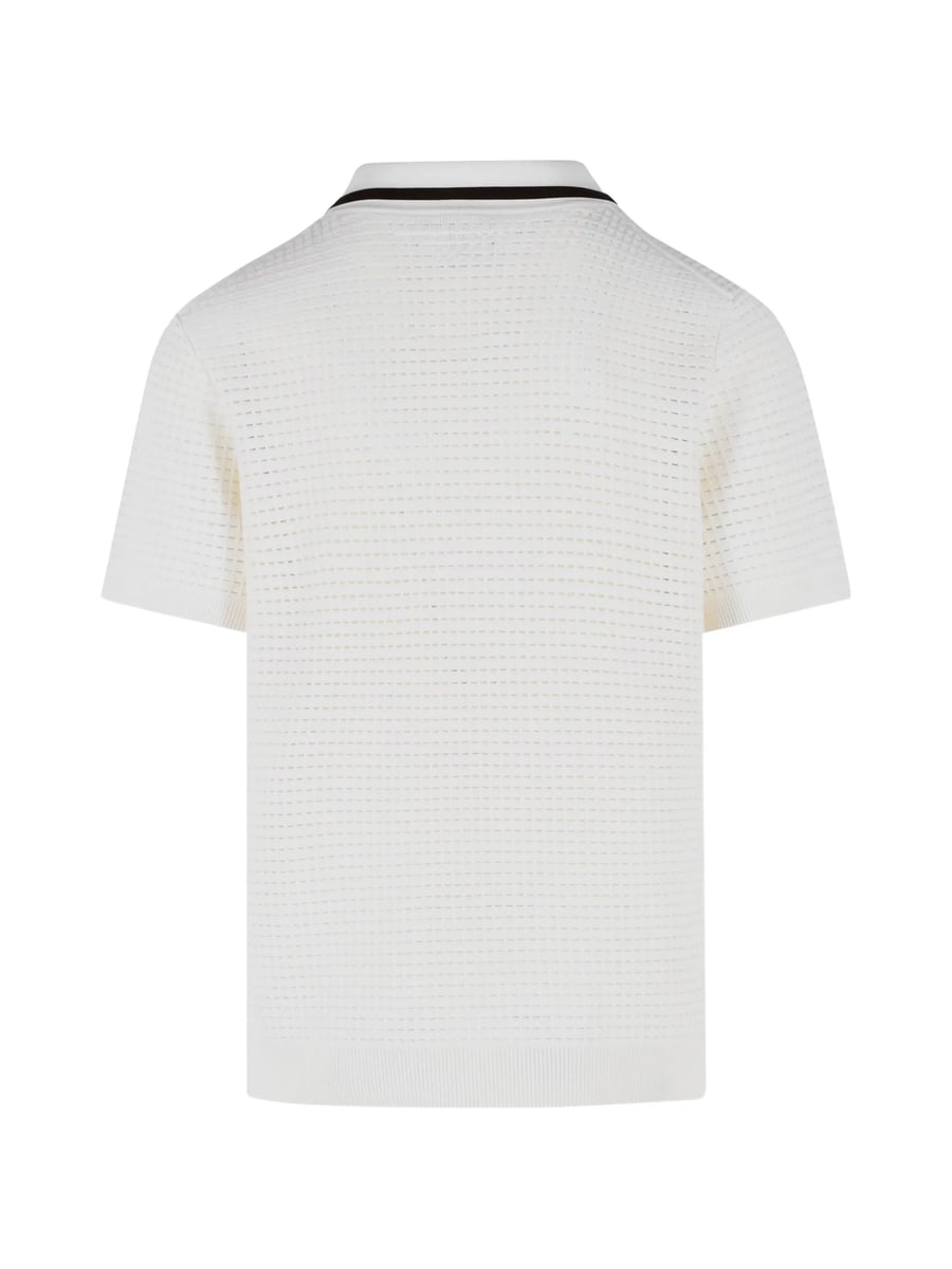 Casablanca Casablanca Waffle-stitch Wool Polo Shirt, view 3