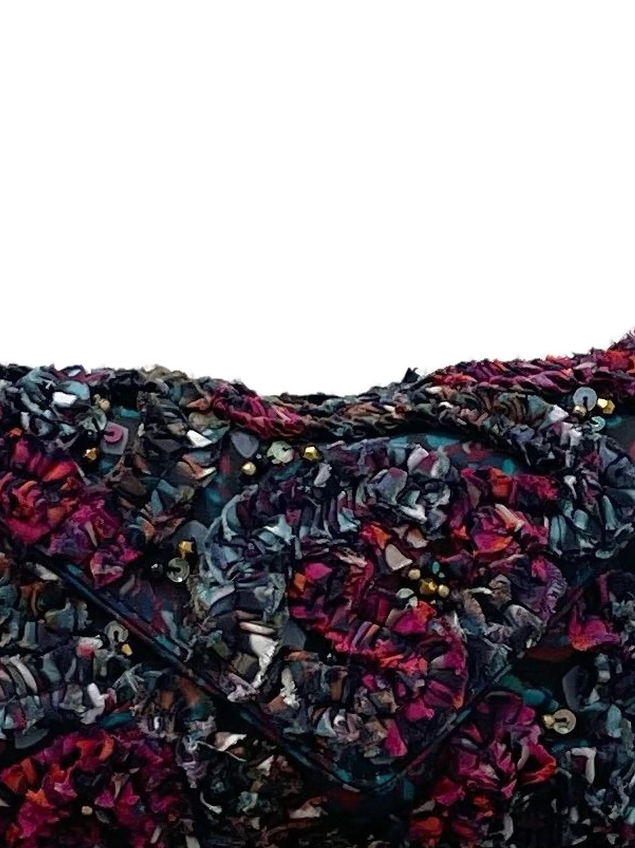 Dries Van Noten Dries Van Noten Ruffled Envelope Clutch Bag, view 2