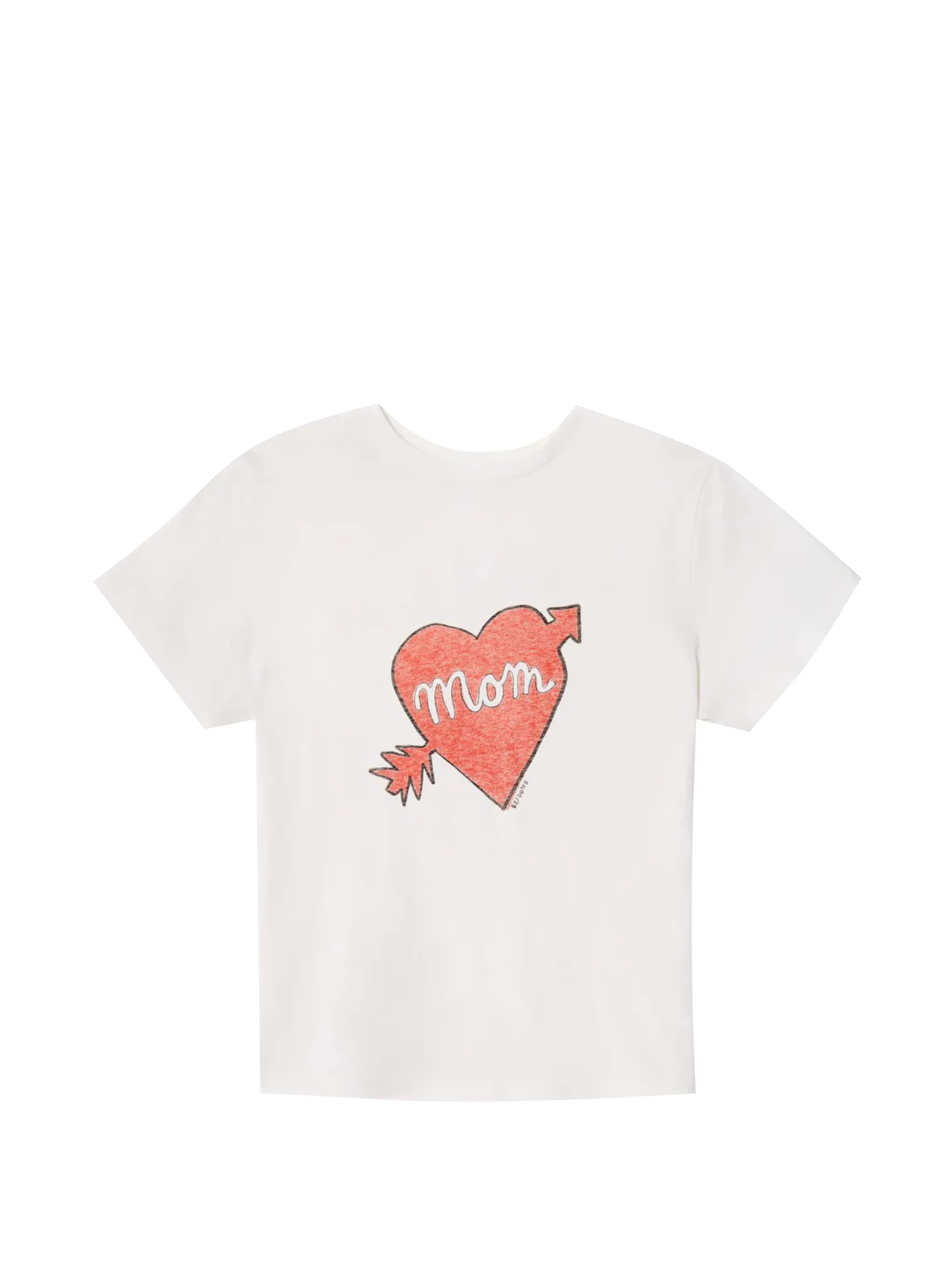 Re/done Re/done Classic Tee Mom Heart-print T-shirt