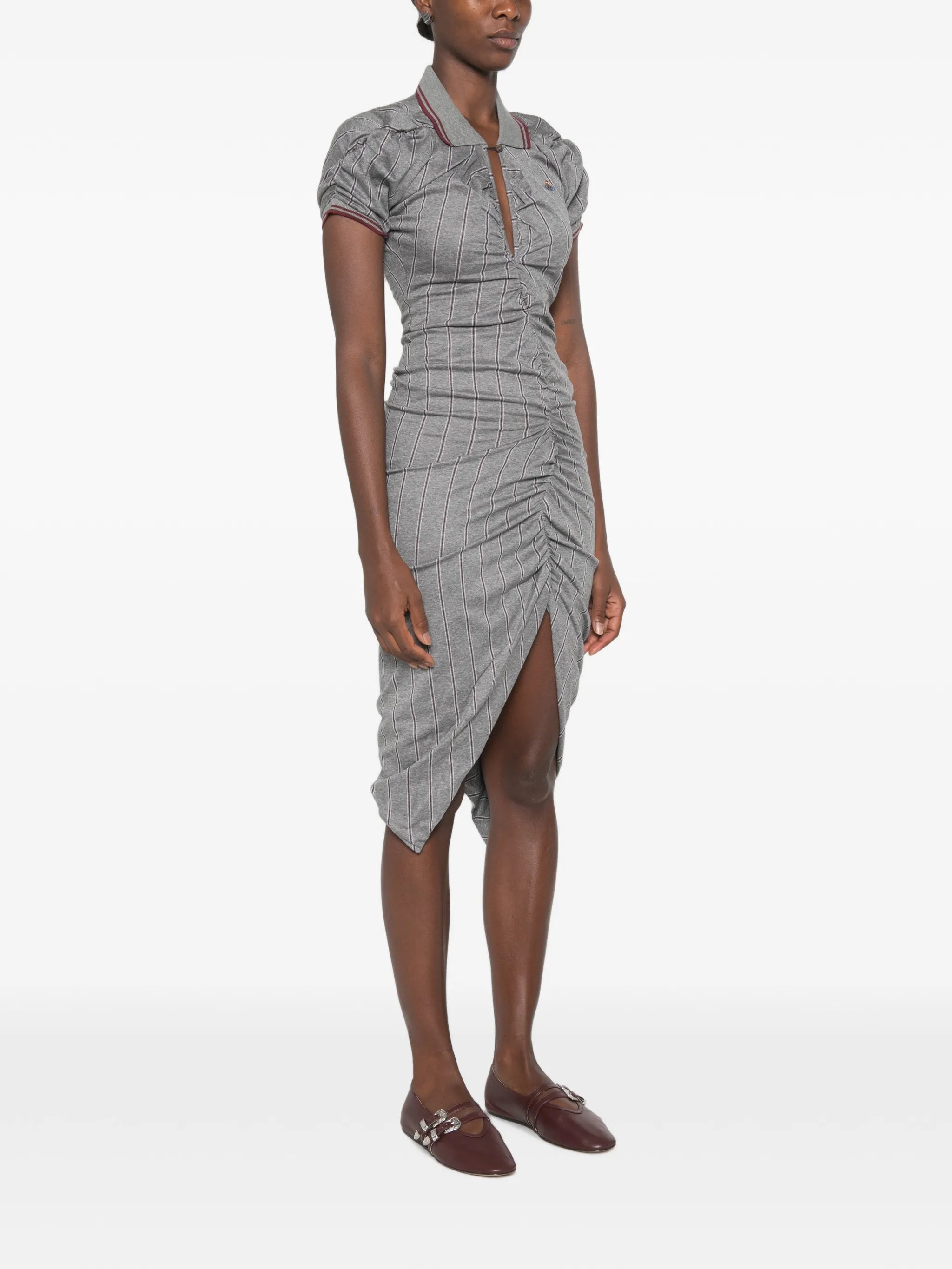 Vivienne Westwood Vivienne Westwood Pulling Ruched Asymmetric  Midi Dress, view 2