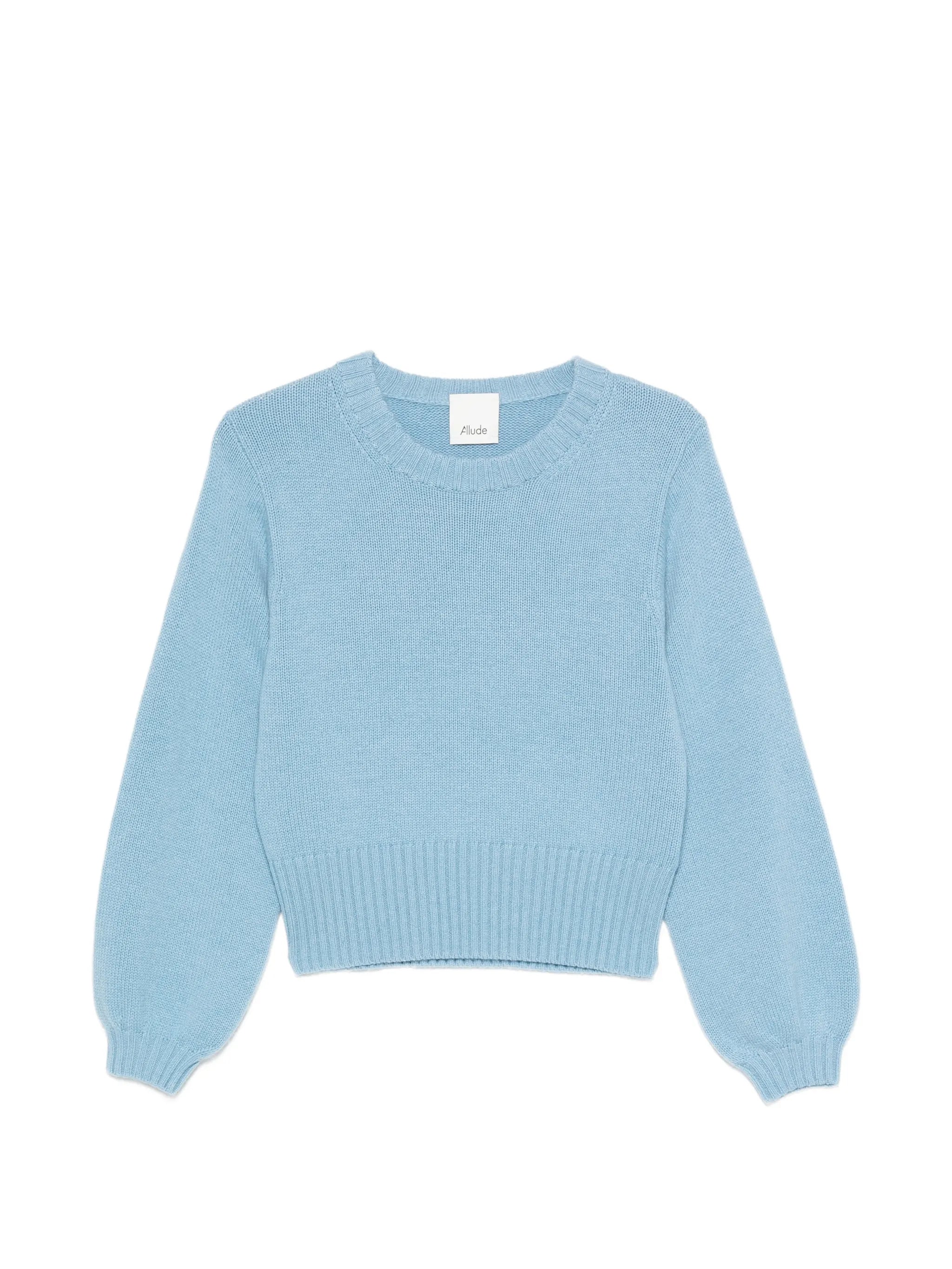 Allude Allude Ribbed-knit Crew Neck Sweater