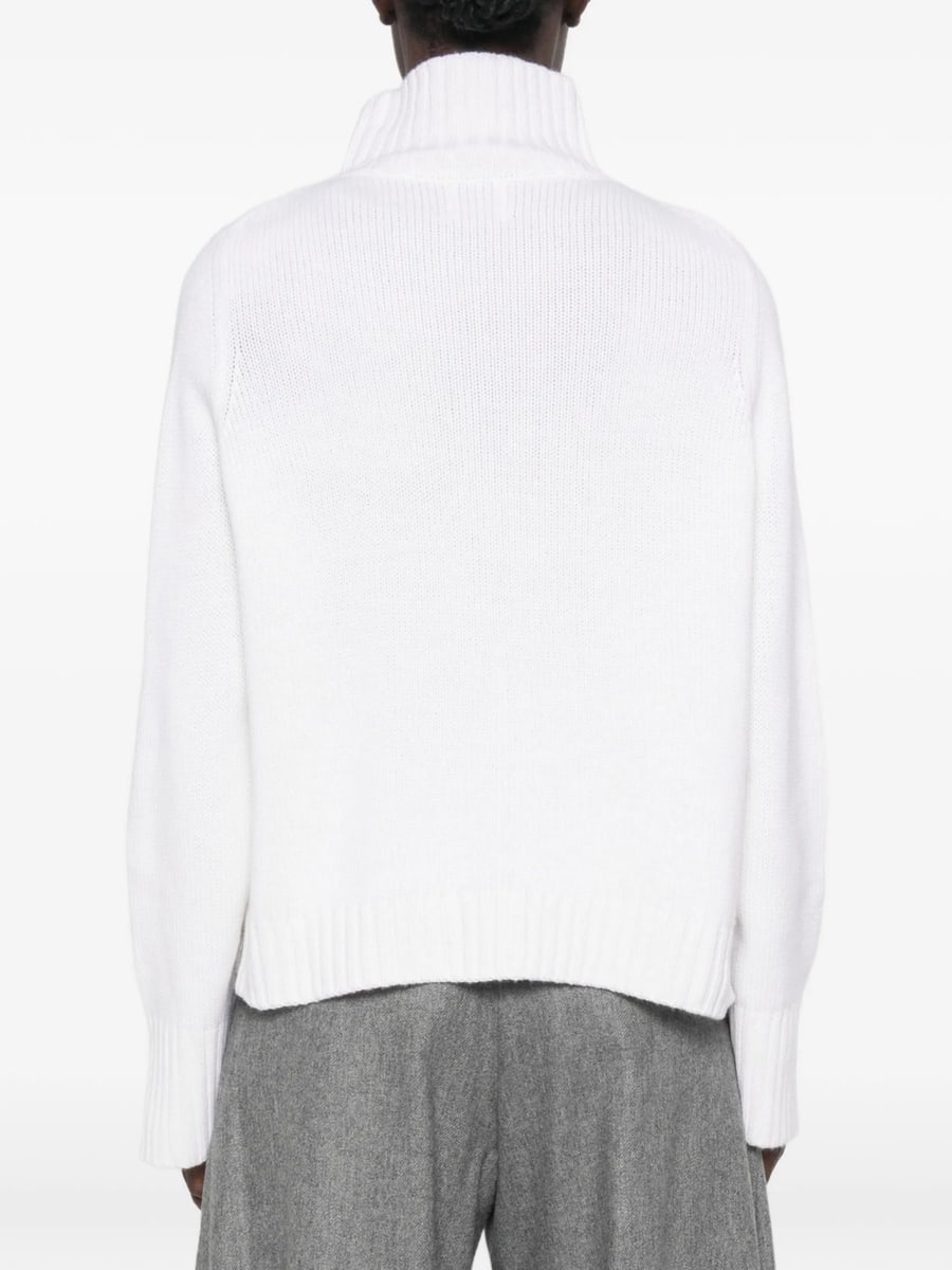 Allude Allude Ribbed Roll-neck Sweater, view 3