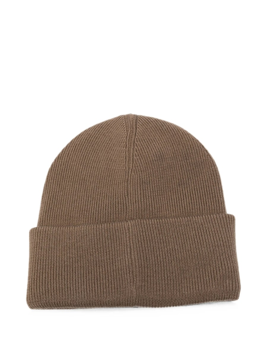 Moose Knuckles Moose Knuckles Logo-patch Ribbed-knit Beanie Hat, view 2
