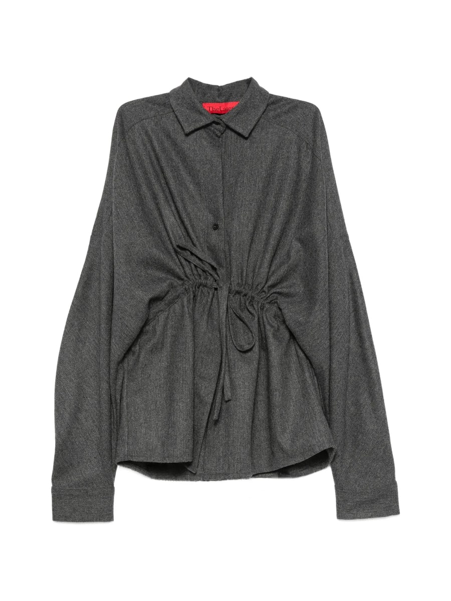 Thelatest Thelatest E-Dalida Drawstring-waist Shirt