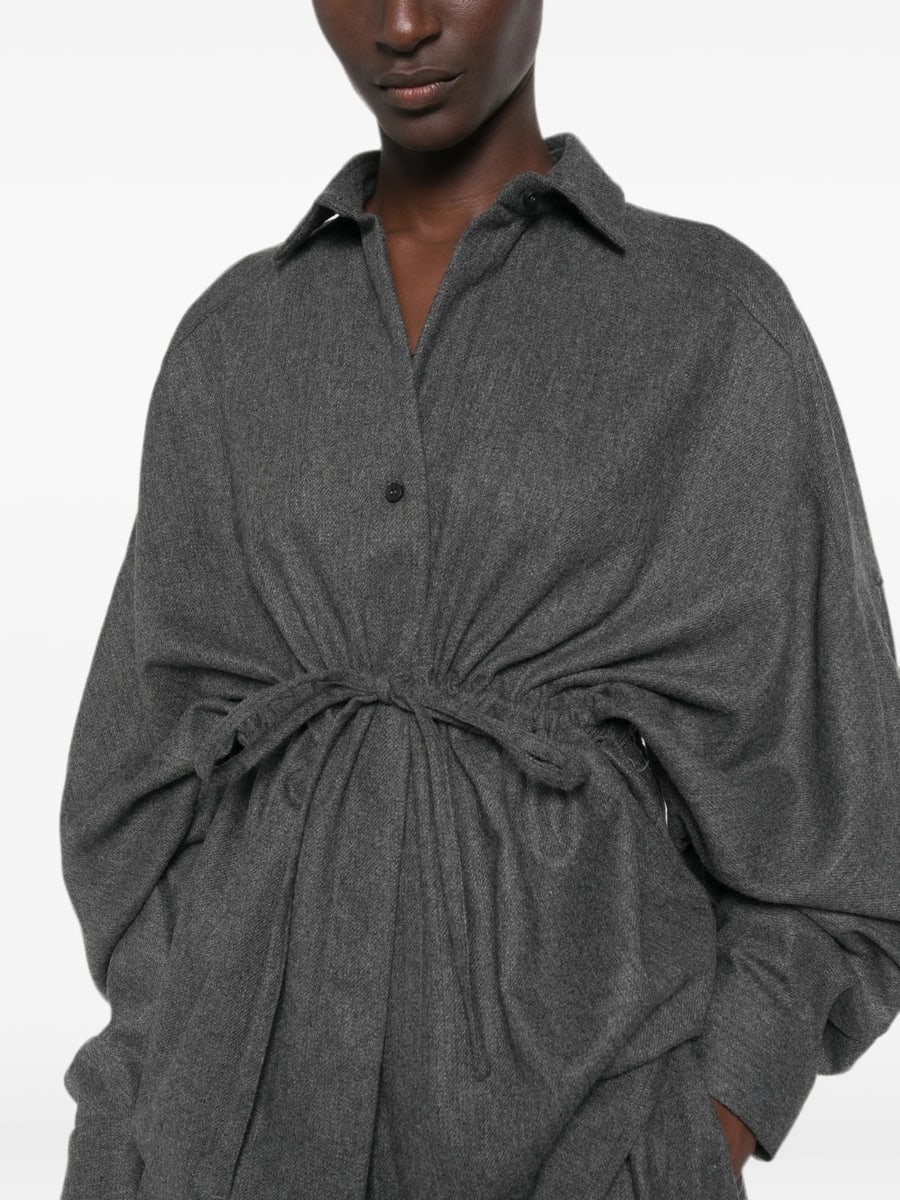 Thelatest Thelatest E-Dalida Drawstring-waist Shirt, view 3