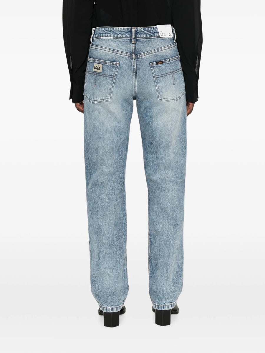 Lois Jeans Lois Jeans Washed Straight-leg Denim Jeans, view 5