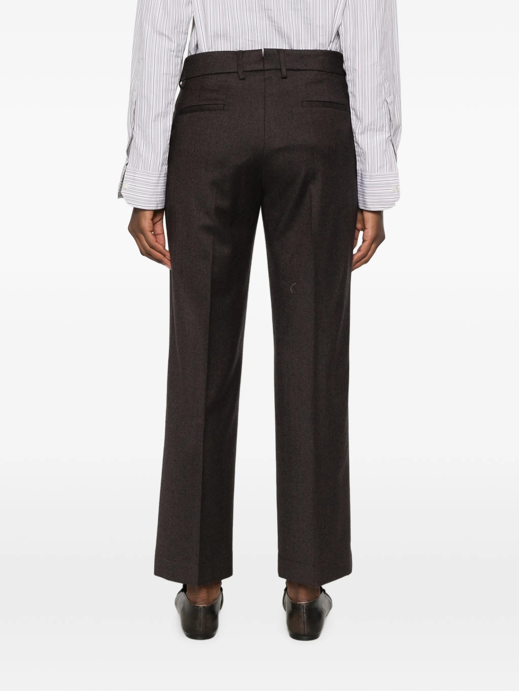 Berwich Berwich Pressed-crease Belt-loop Trousers, view 2