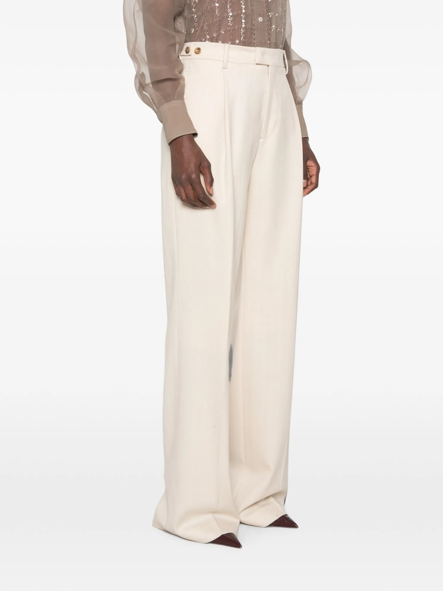 Berwich Berwich Herringbone Pleated Trousers, view 3