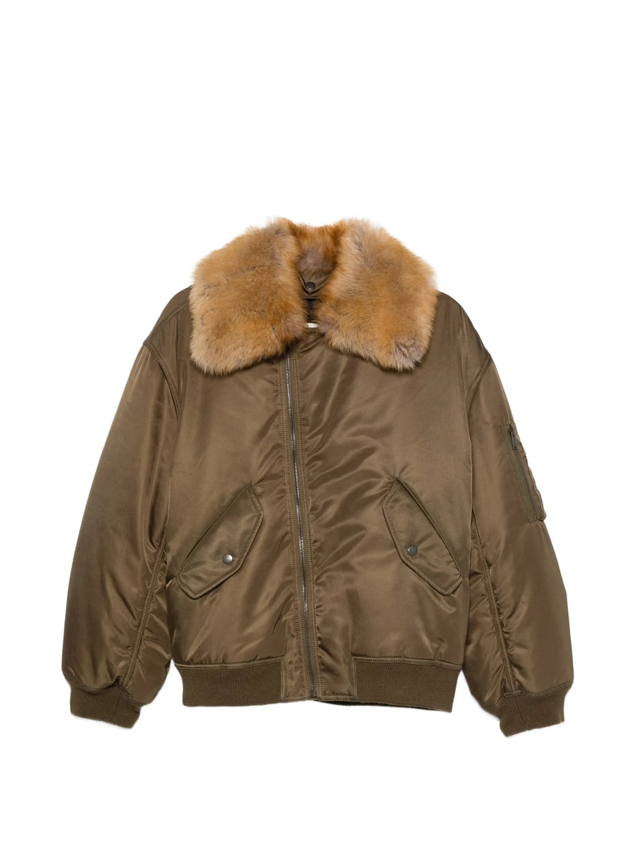 Saint Laurent Saint Laurent Fur-collar Puffer Jacket