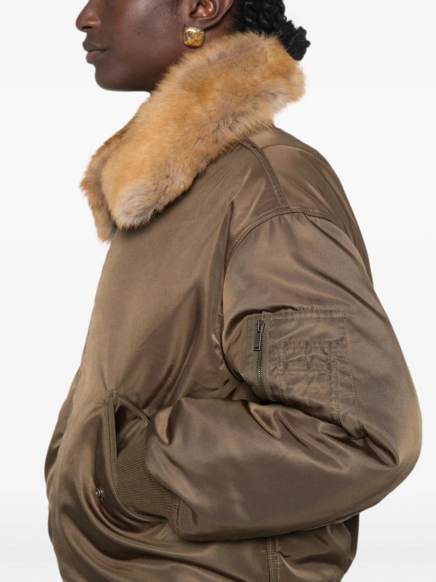 Saint Laurent Saint Laurent Fur-collar Puffer Jacket, view 2