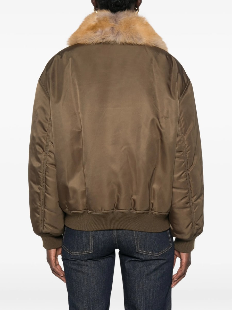 Saint Laurent Saint Laurent Fur-collar Puffer Jacket, view 4