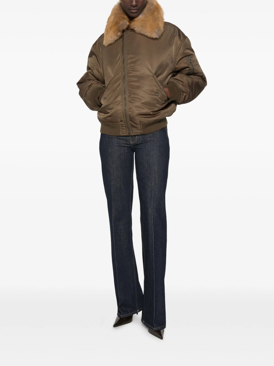 Saint Laurent Saint Laurent Fur-collar Puffer Jacket, view 5