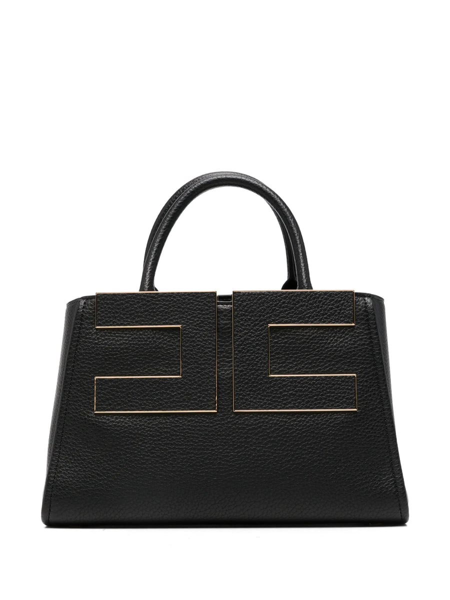Elisabetta Franchi Elisabetta Franchi Logo-plaque Pebbled-effect Tote Bag