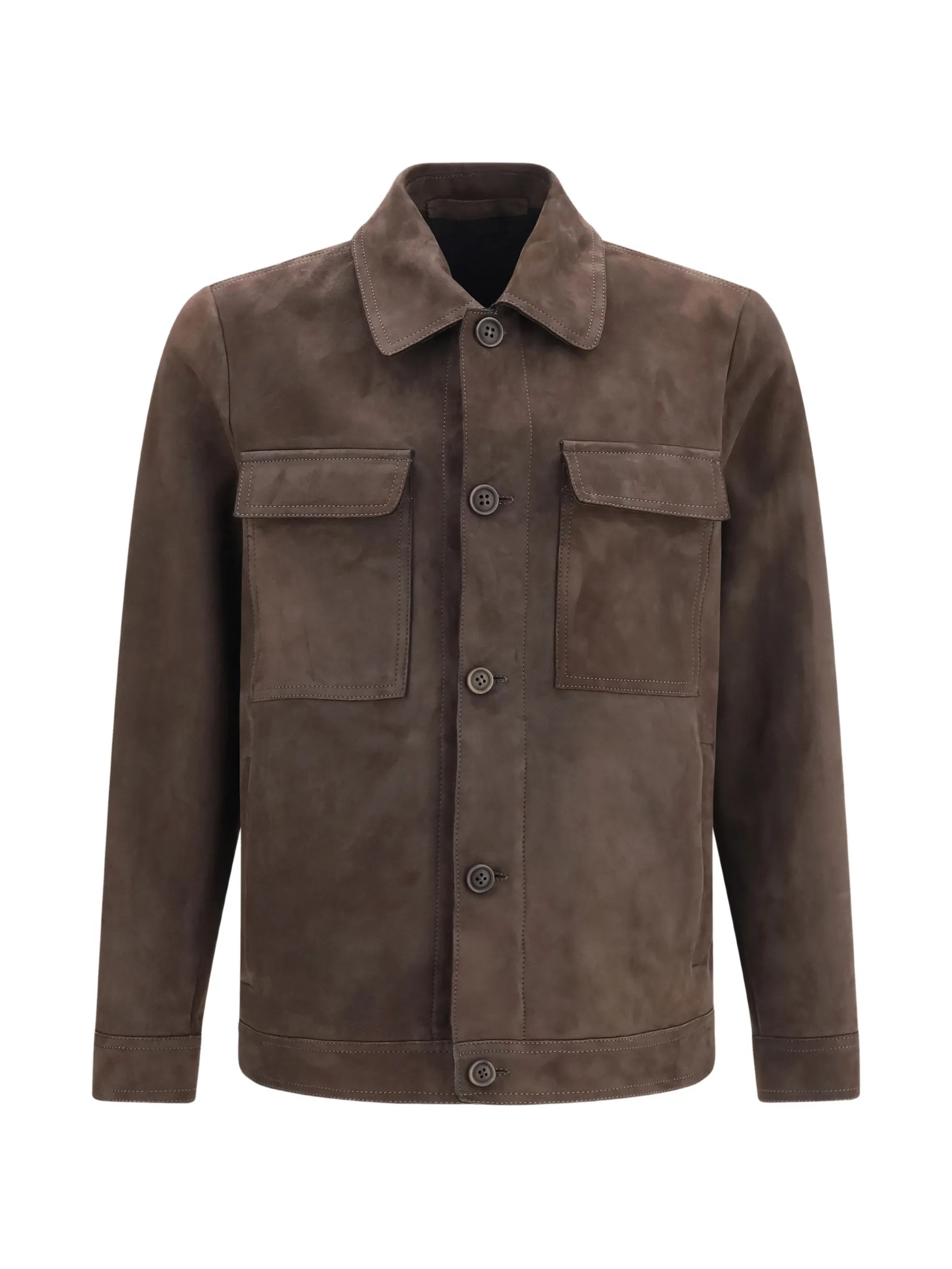 Santoro Santoro Button-up Suede Jacket