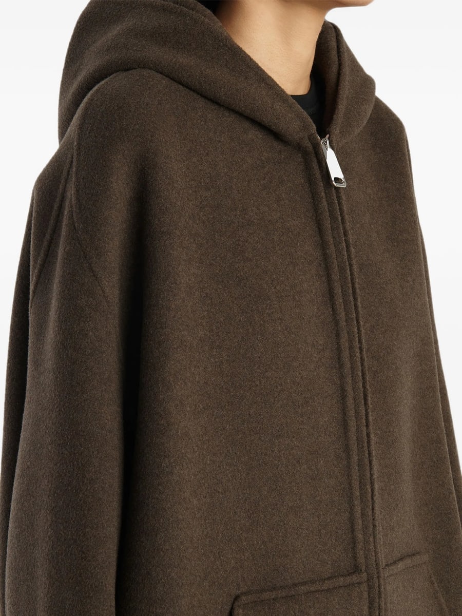 Khaite Khaite Hooded Wool Jacket, view 2