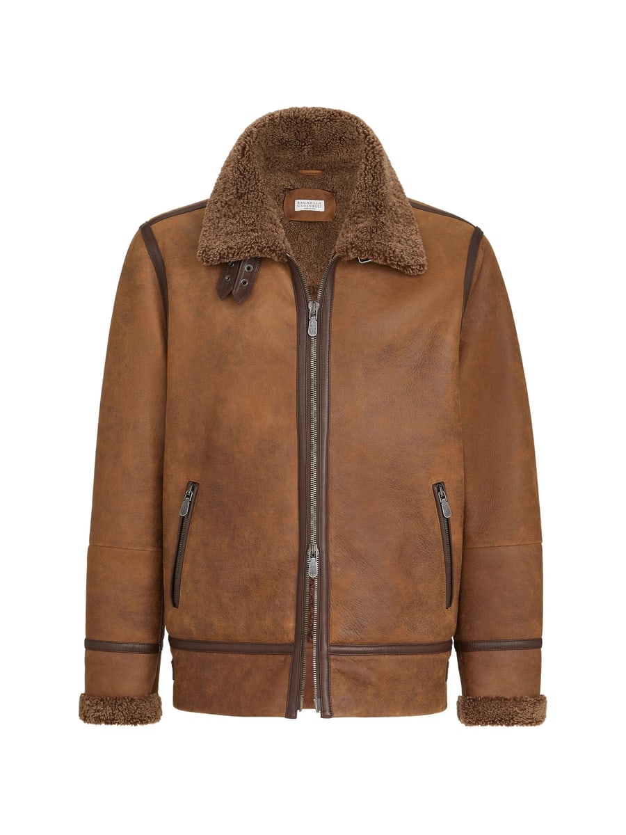 Brunello Cucinelli Brunello Cucinelli Shearling Aviator Jacket
