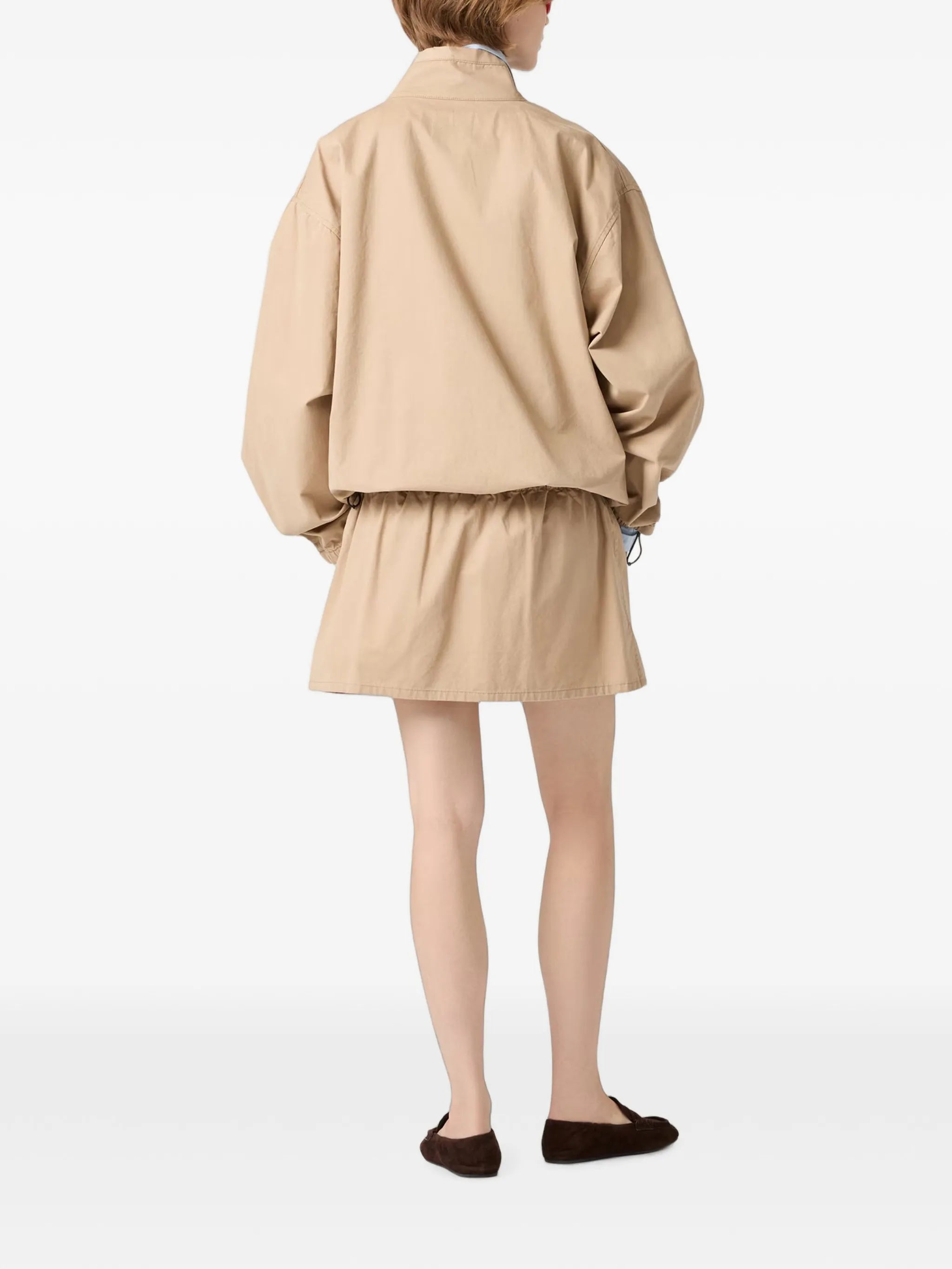 Miu Miu Miu Miu Washed Gabardine Blouson Jacket, view 2