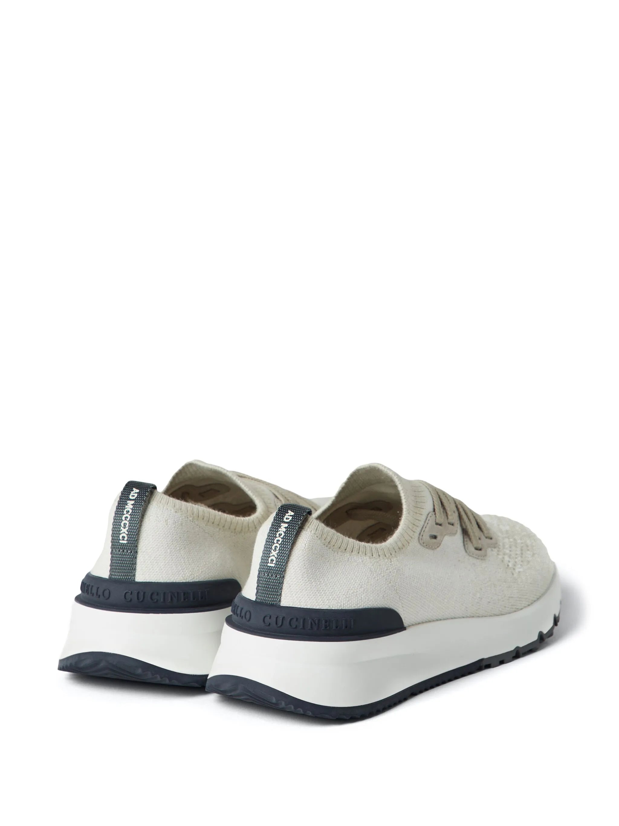Brunello Cucinelli Brunello Cucinelli Knitted Lace-up Sneakers, view 2