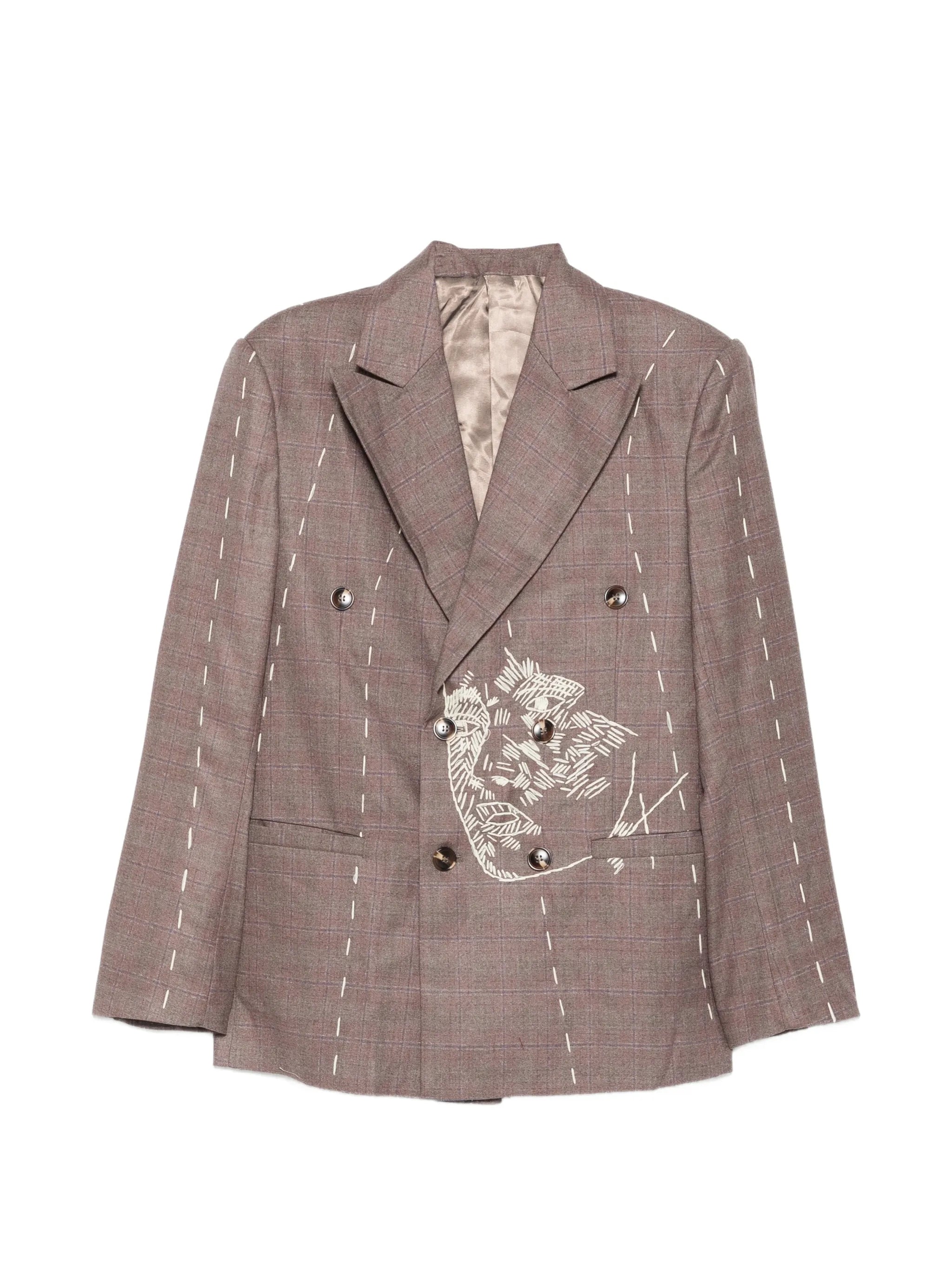 Kidsuper Kidsuper Embroidered Double-breasted Blazer