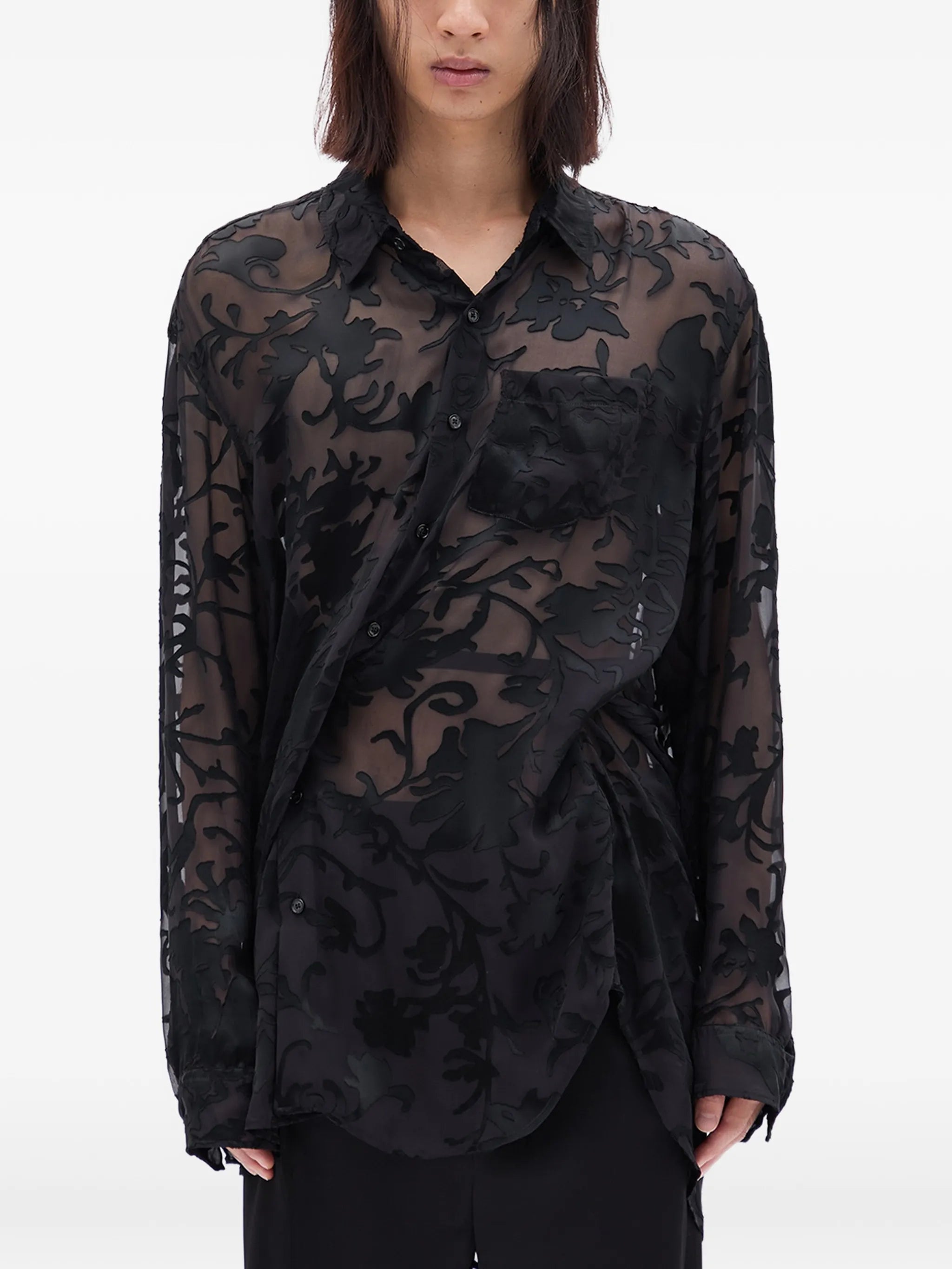 Ann Demeulemeester Ann Demeulemeester Mark Floral Pocket Shirt