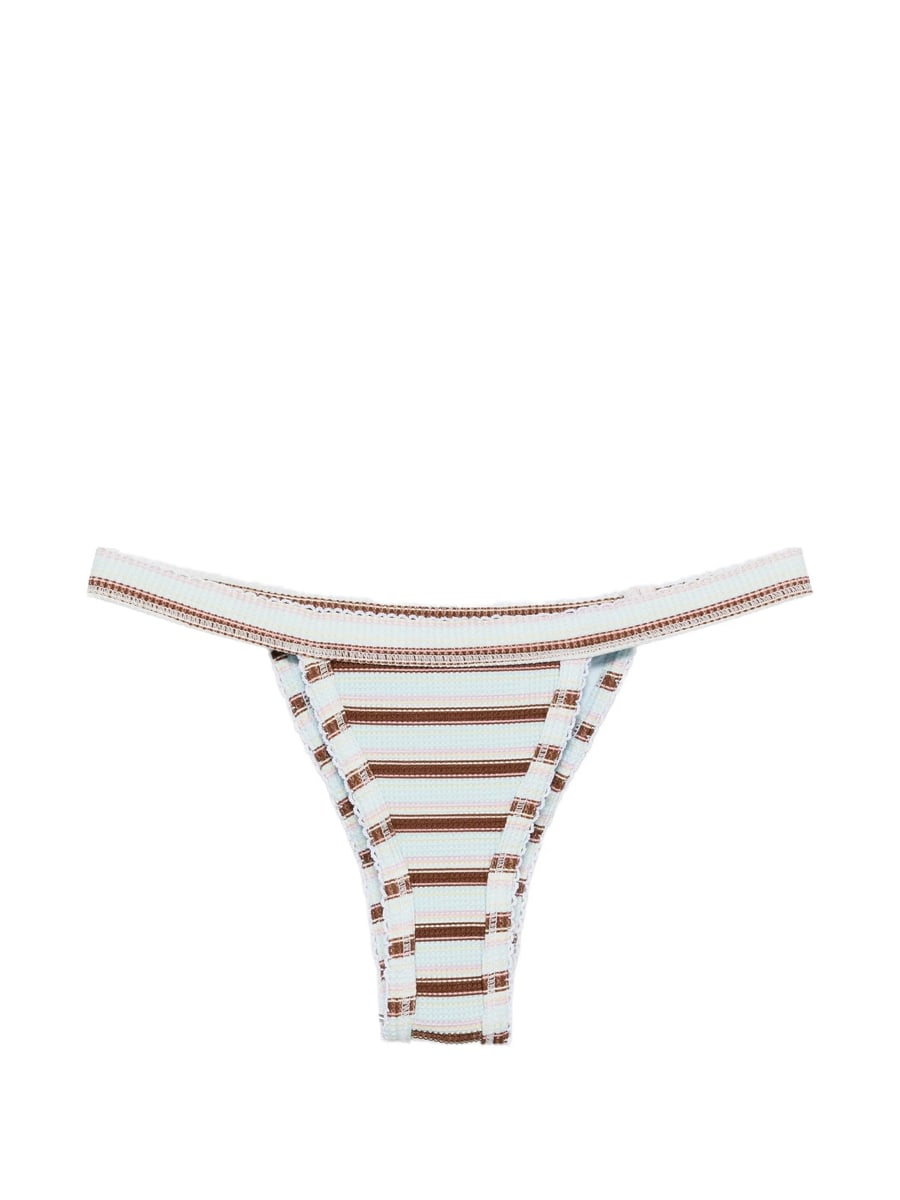 Frankies Bikinis Frankies Bikinis Stripe-pattern Bikini Bottoms
