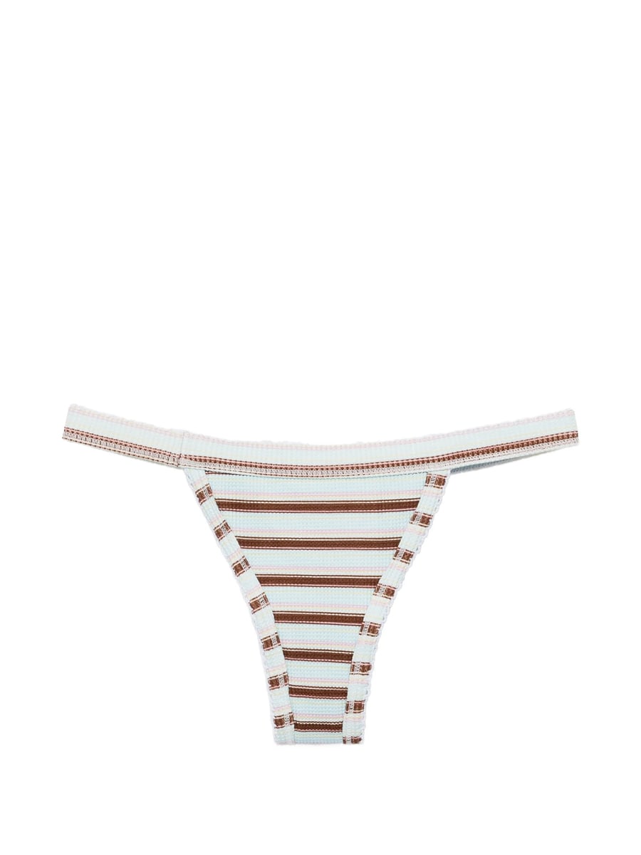 Frankies Bikinis Frankies Bikinis Stripe-pattern Bikini Bottoms, view 3