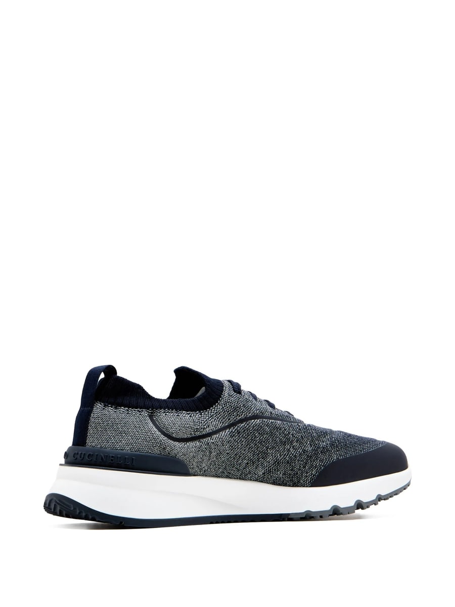 Brunello Cucinelli Brunello Cucinelli Knitted Lace-up Sneakers, view 2