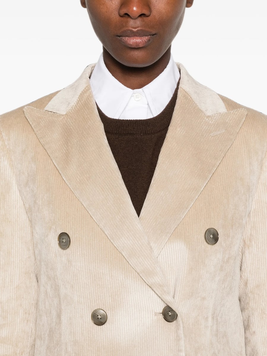 Lardini Lardini Double-breasted Corduroy Blazer, view 4