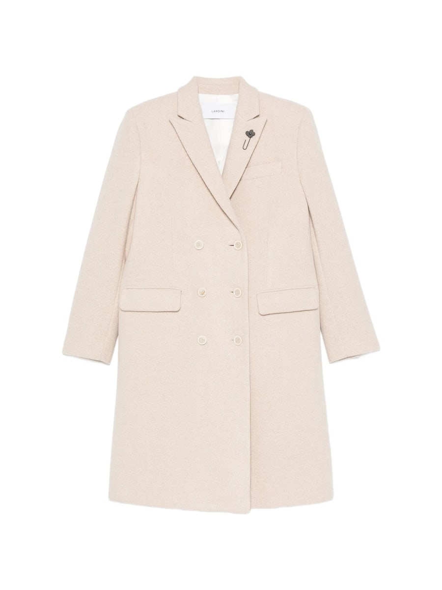 Lardini Lardini Double-breasted Notched-lapel Wool Coat