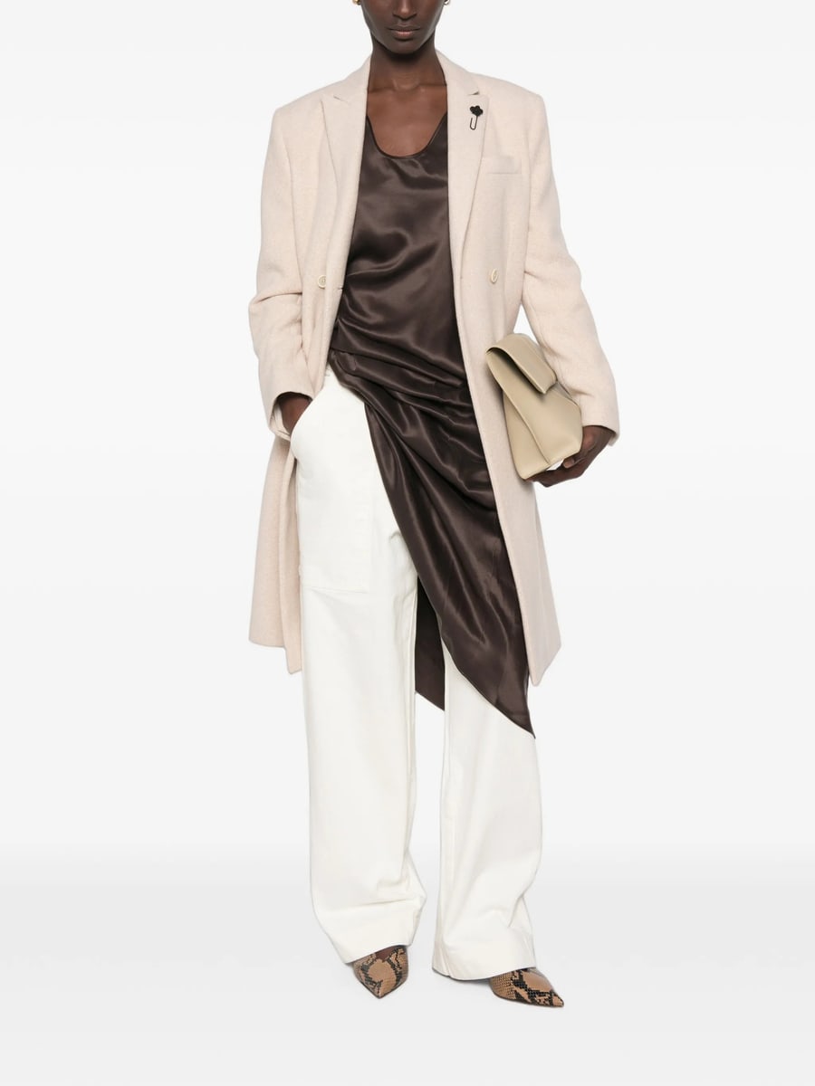 Lardini Lardini Double-breasted Notched-lapel Wool Coat, view 3