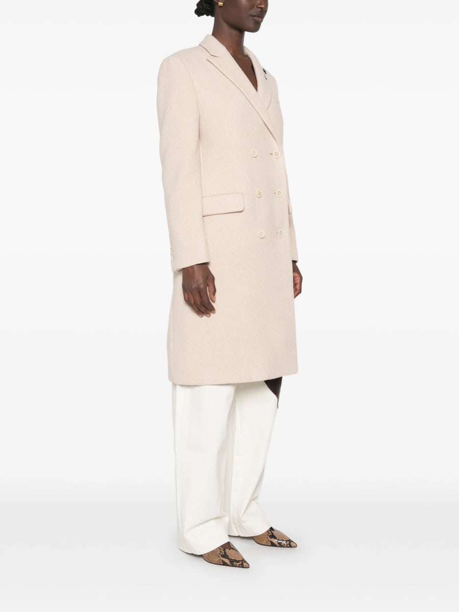 Lardini Lardini Double-breasted Notched-lapel Wool Coat, view 4